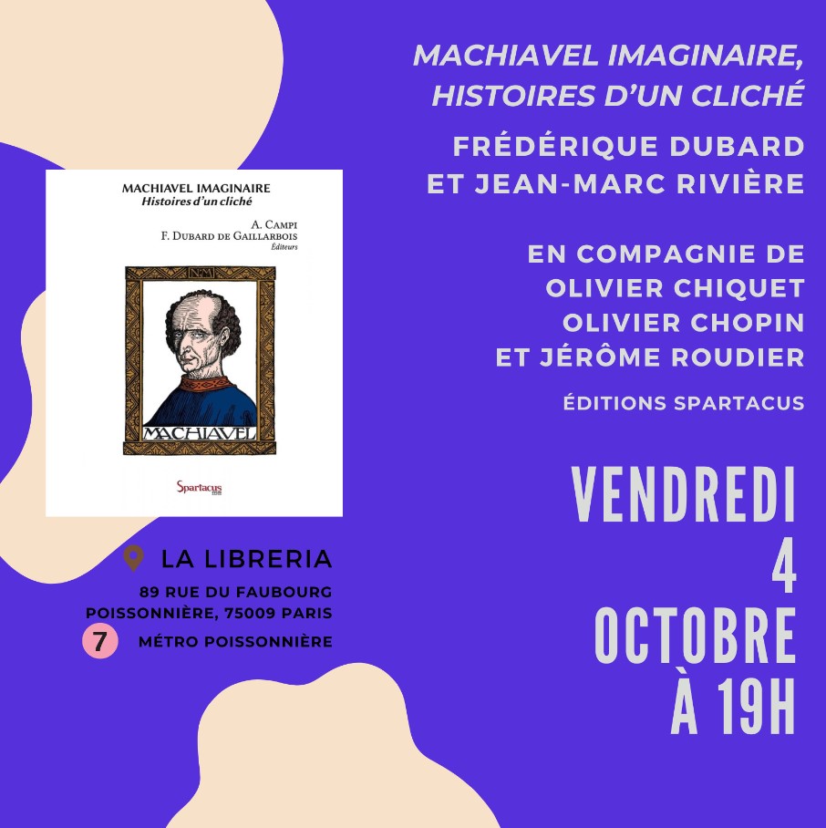 Présentation de l’ouvrage « Machiavel imaginaire – Histoires d’un cliché »