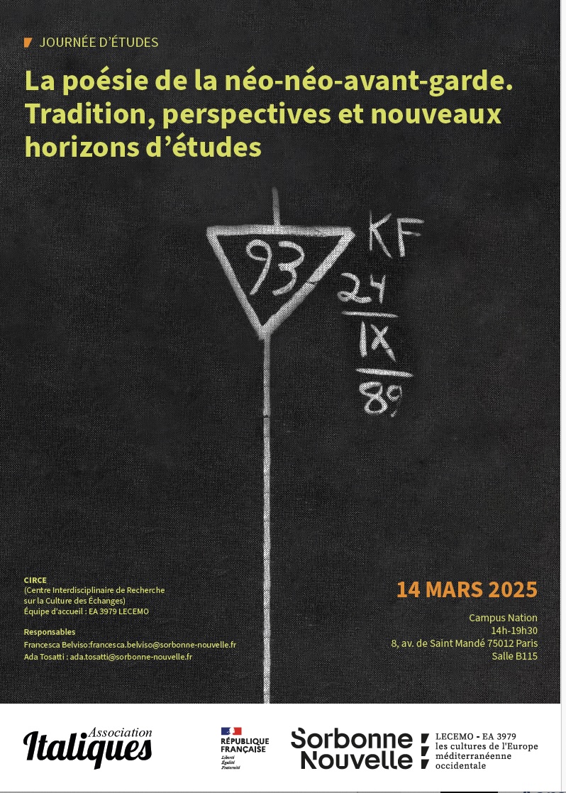 La poésie de la néo-néo-avant-garde. Tradition, perspectives et nouveaux horizons d’études